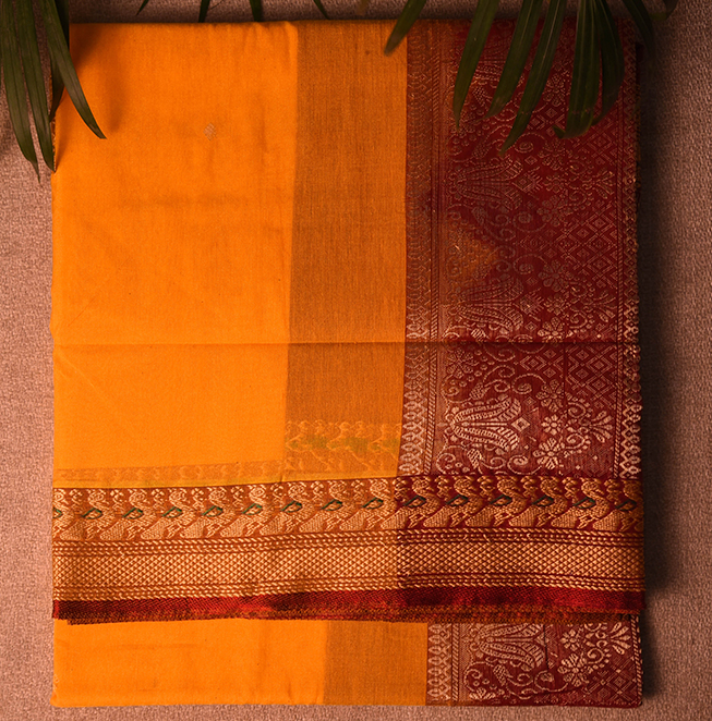 Handloom pure cotton traditional peshwai- Abhimani Paithani